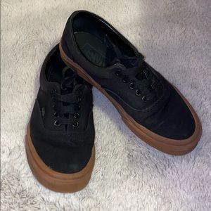 Vans black and gum soles